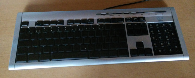 Keyboard with keys sanded off
