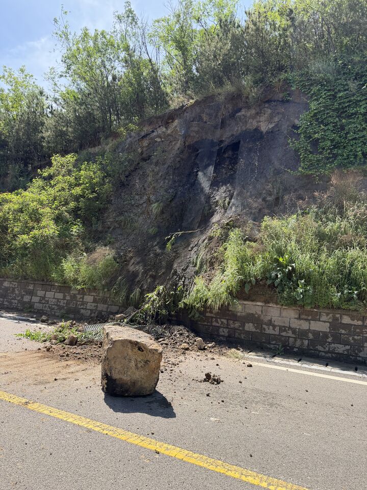 Rocks on the road